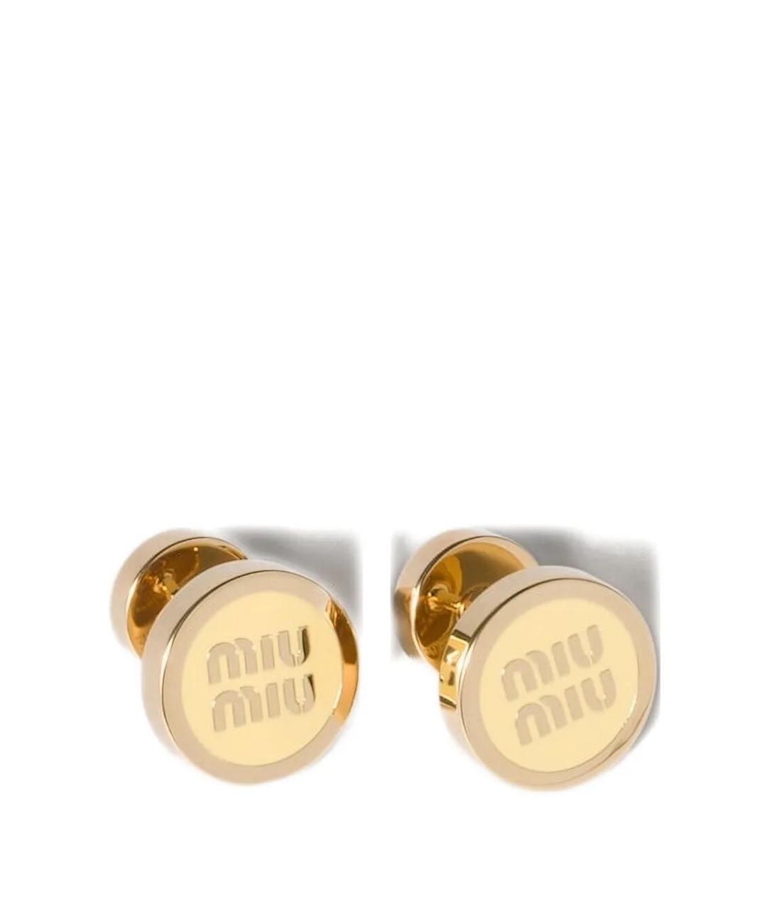 MIU MIU Золотые металлические серьги, фото 3