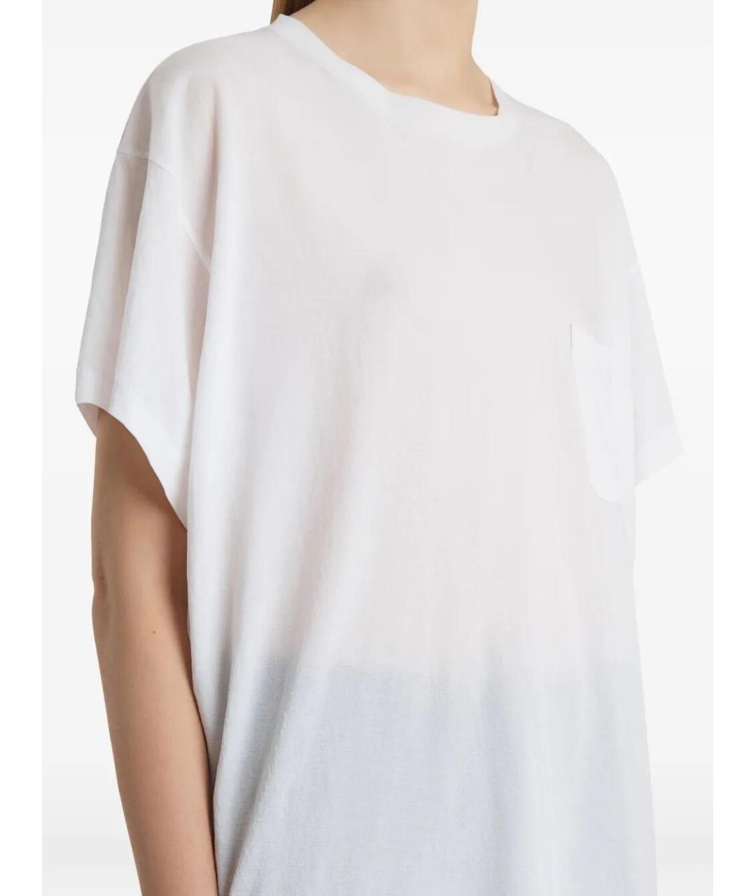 KHAITE Белая хлопковая футболка, фото 5