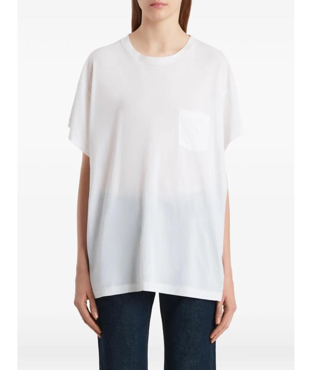 KHAITE Белая хлопковая футболка, фото 2