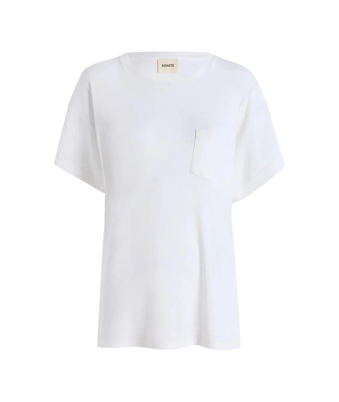 KHAITE Белая хлопковая футболка, фото 1