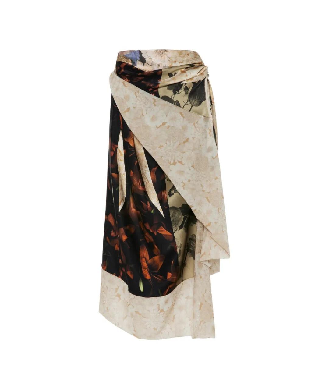 MAISON MARGIELA Мульти шелковая юбка миди, фото 4