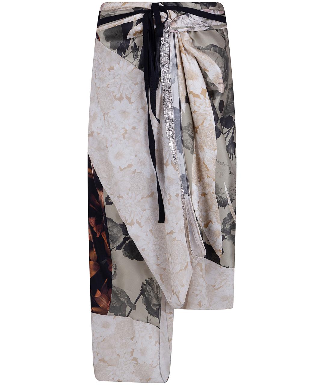 MAISON MARGIELA Мульти шелковая юбка миди, фото 1