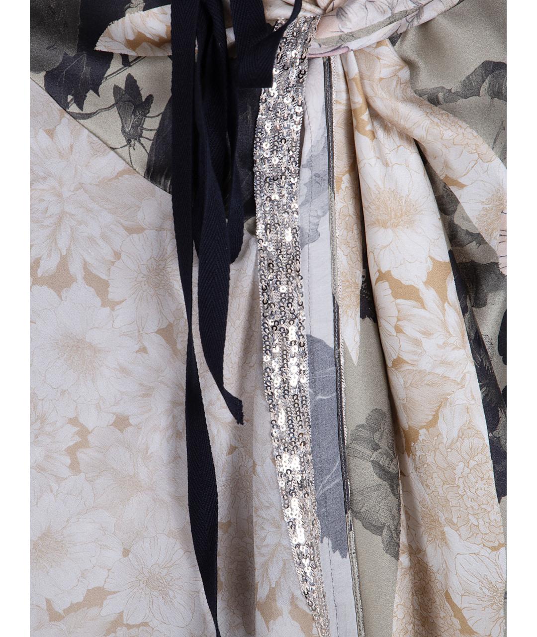 MAISON MARGIELA Мульти шелковая юбка миди, фото 3