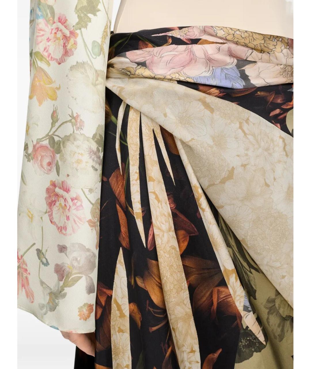 MAISON MARGIELA Мульти шелковая юбка миди, фото 5