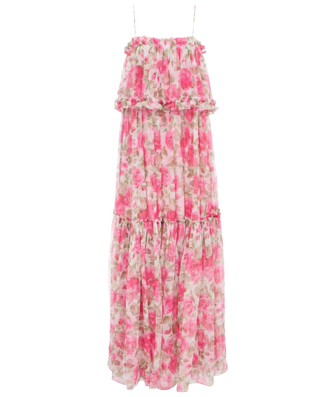 CHLOE Розовое шелковое повседневное платье, фото 1