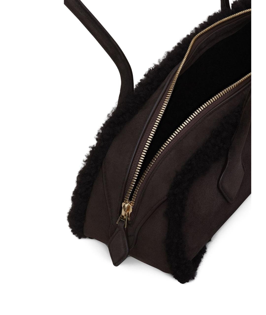 ALAIA Коричневая кожаная сумка через плечо, фото 3