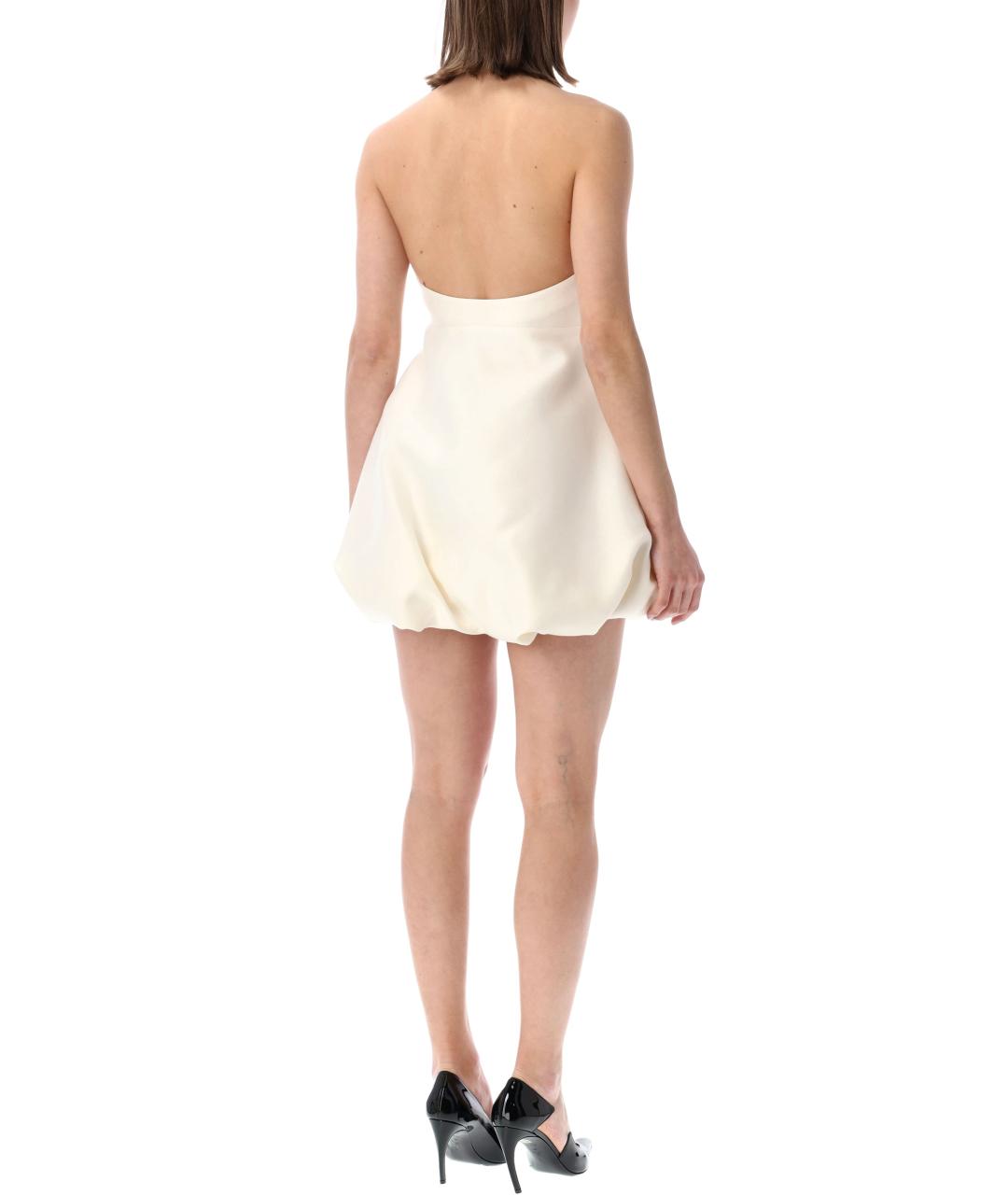 BALENCIAGA Белое шерстяное коктейльное платье, фото 2