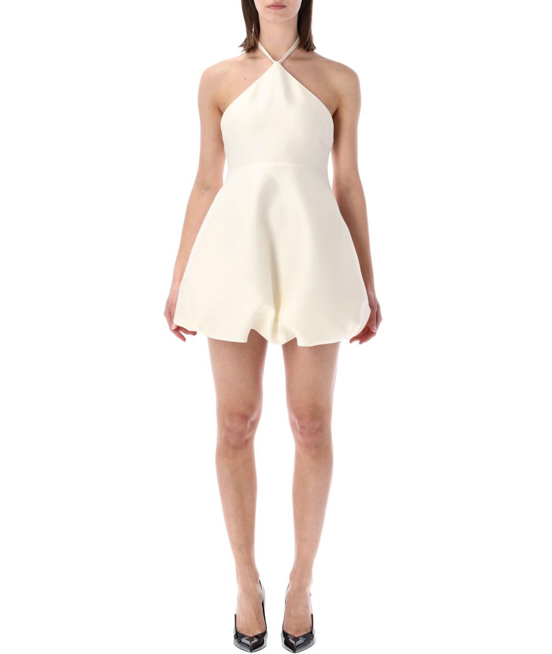 BALENCIAGA Белое шерстяное коктейльное платье, фото 1