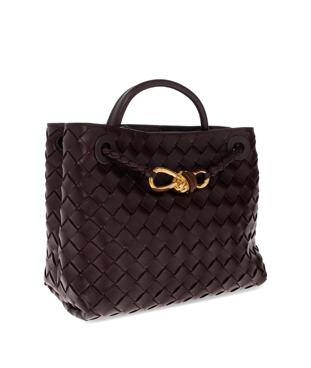 BOTTEGA VENETA Коричневая кожаная сумка тоут, фото 3