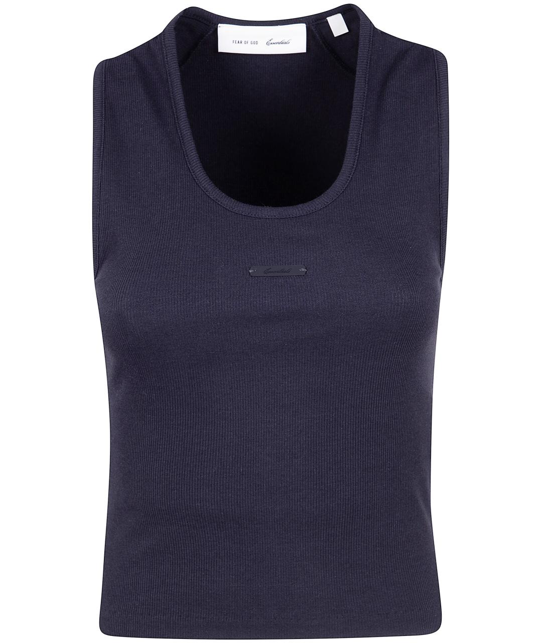 FEAR OF GOD ESSENTIALS Черная хлопковая майка, фото 1