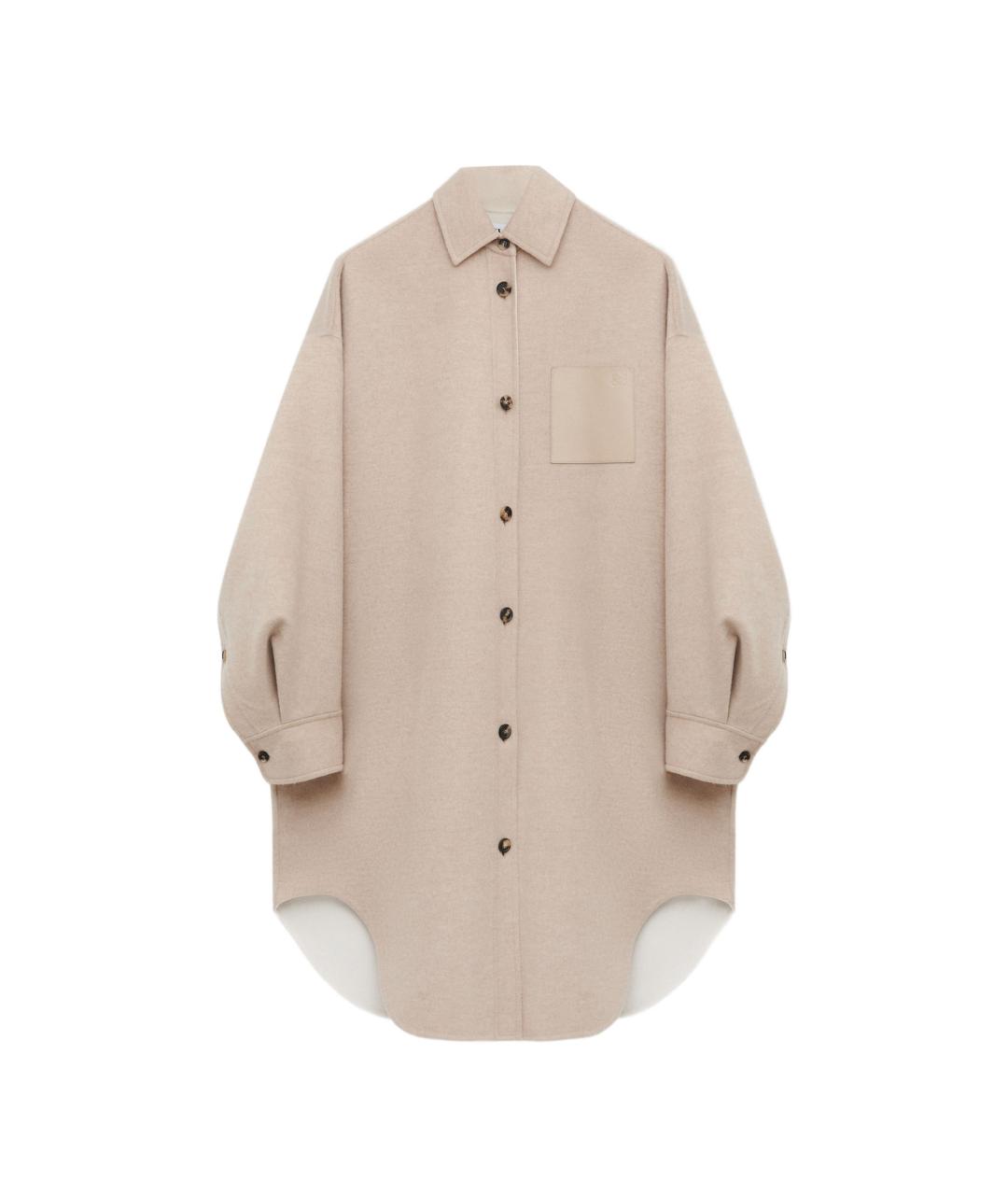 LOEWE Бежевое кашемировое пальто, фото 1