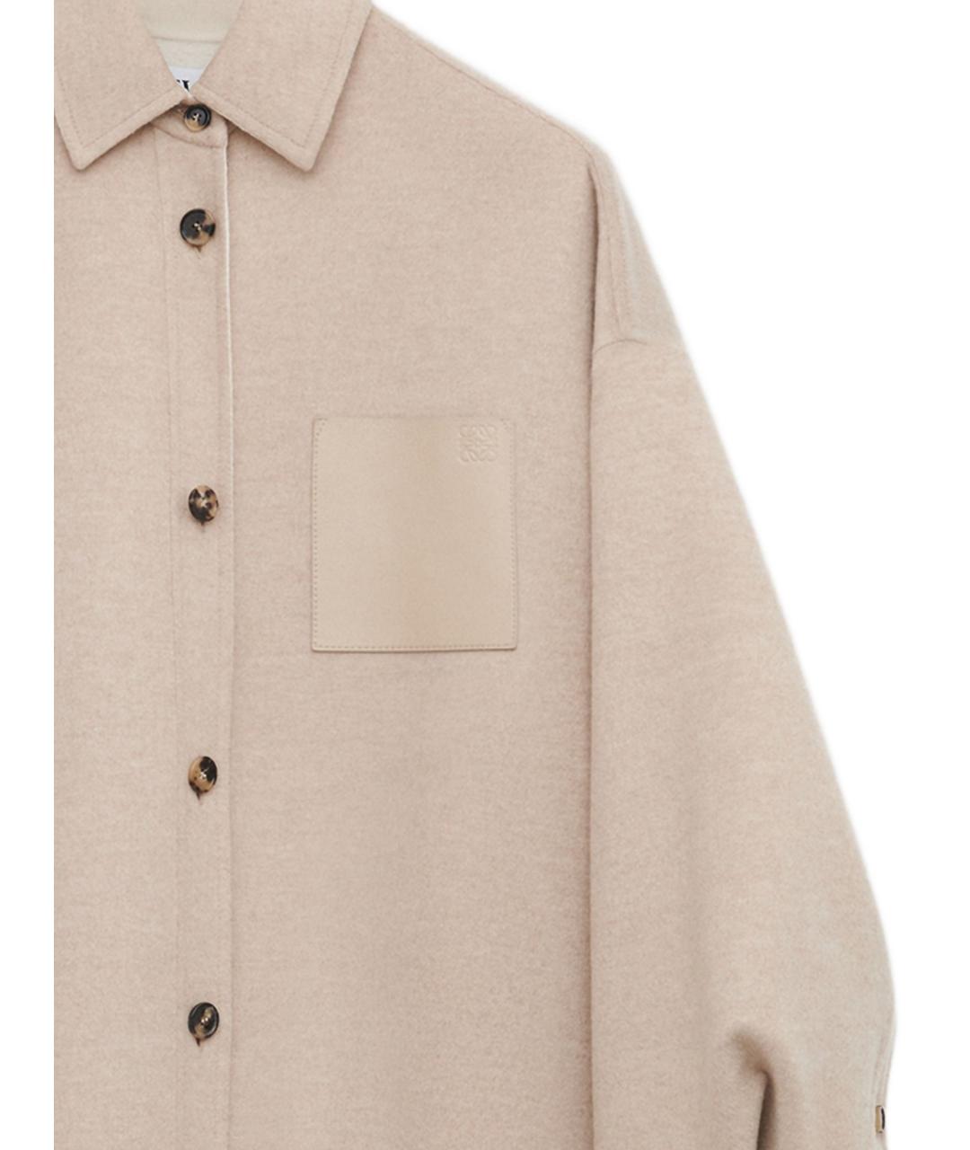 LOEWE Бежевое кашемировое пальто, фото 2
