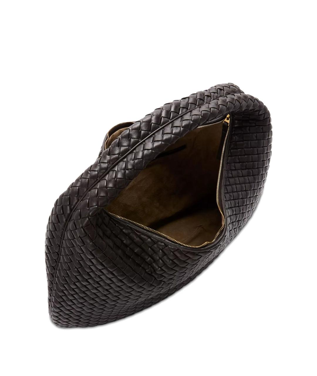 BOTTEGA VENETA Коричневая кожаная сумка через плечо, фото 4