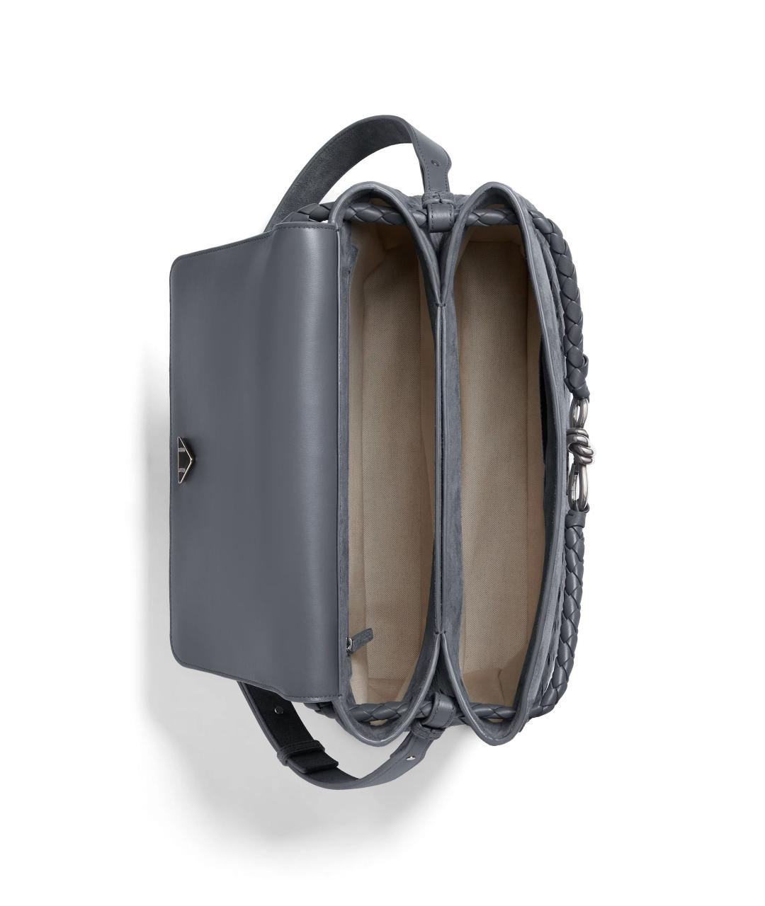 BOTTEGA VENETA Голубая замшевая сумка на плечо, фото 2