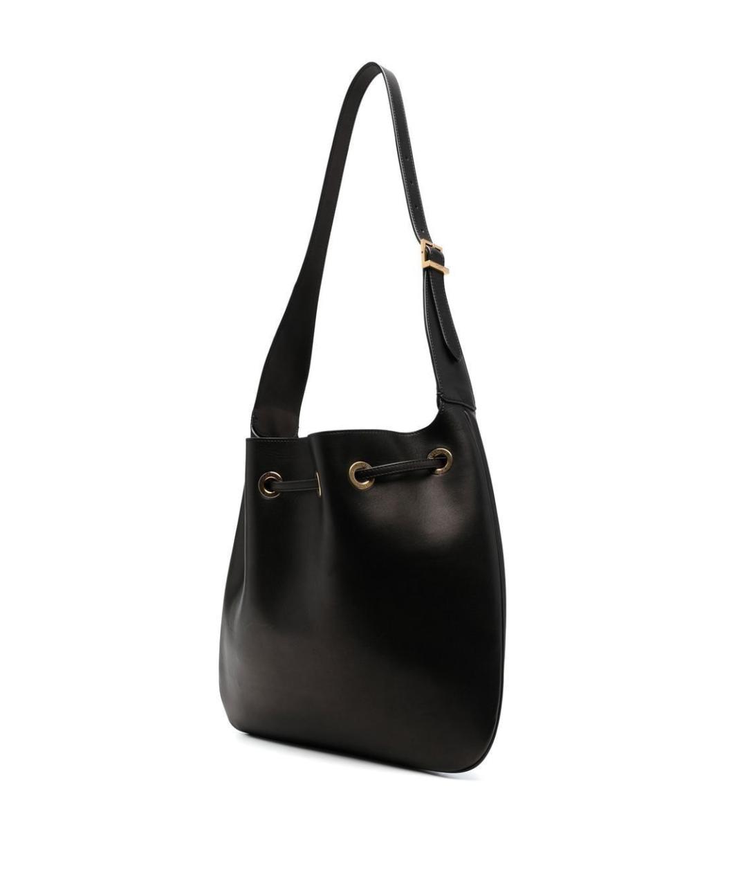 SAINT LAURENT Черная кожаная сумка через плечо, фото 3