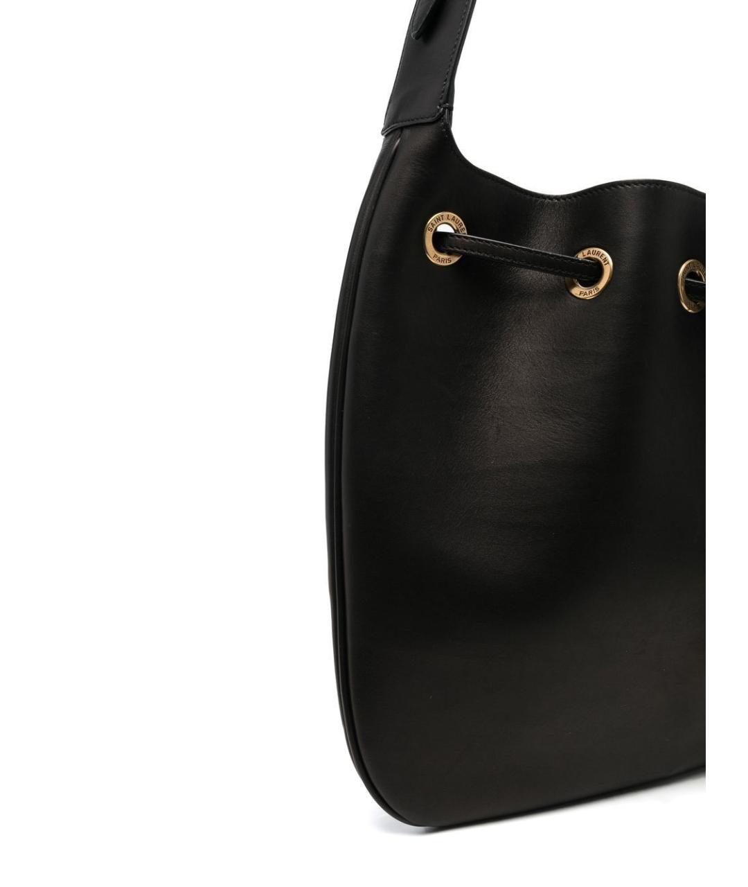 SAINT LAURENT Черная кожаная сумка через плечо, фото 4