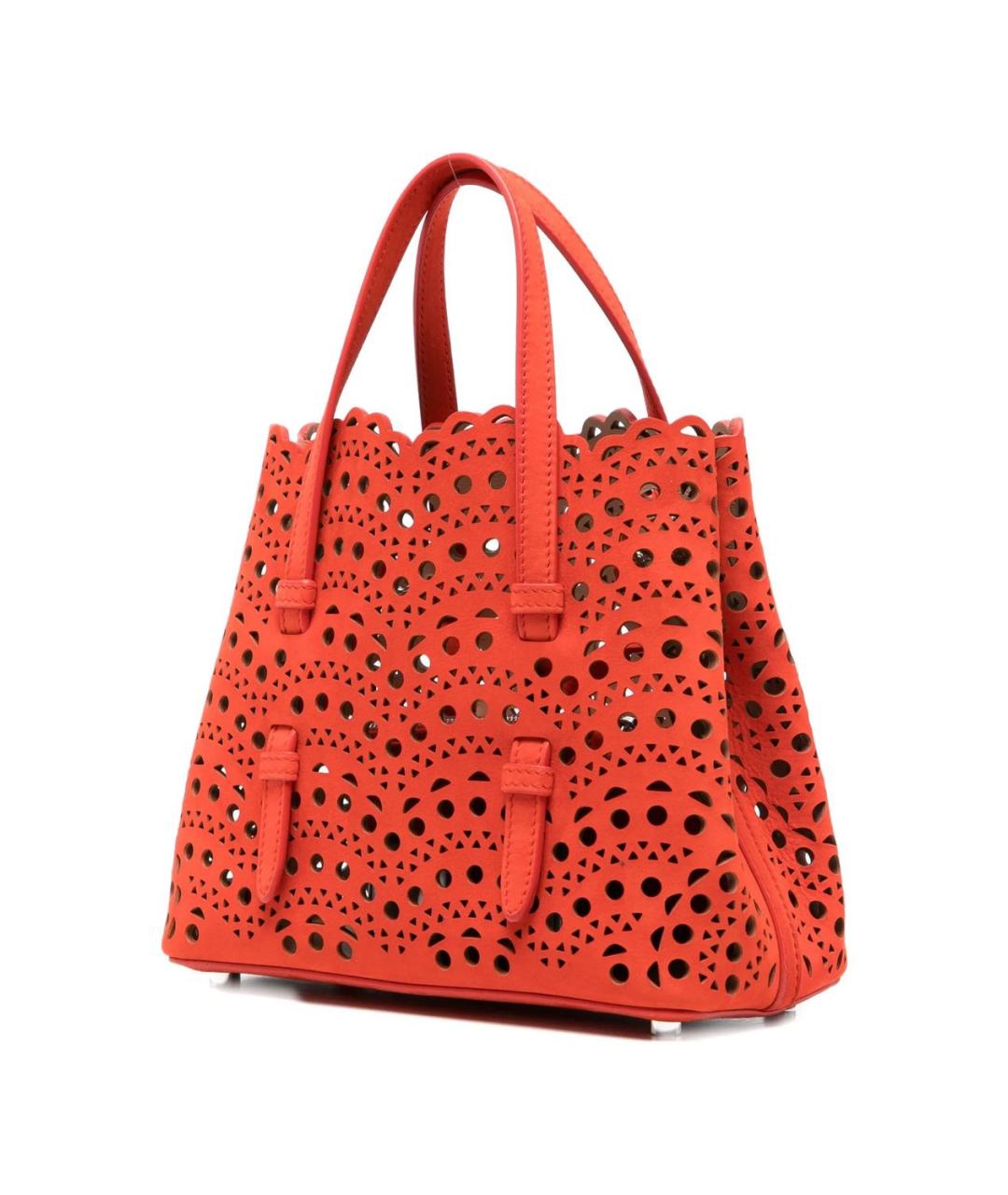 ALAIA Оранжевая кожаная сумка тоут, фото 3