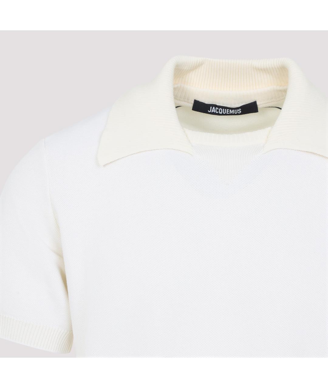 JACQUEMUS Белая хлопковая футболка, фото 4