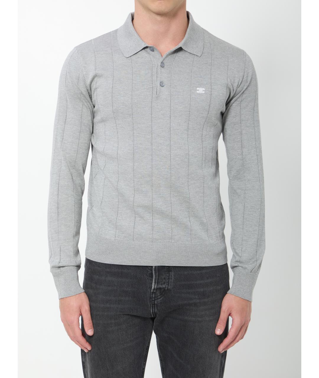 CELINE Серый шелковый джемпер / свитер, фото 5