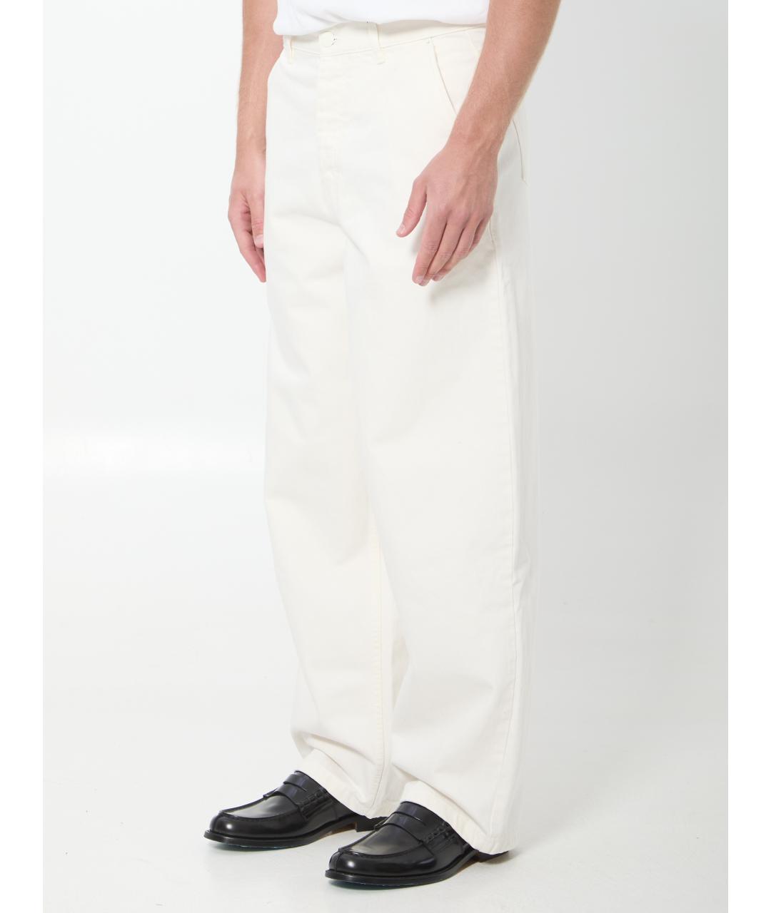 Ami Paris Белые хлопковые повседневные брюки, фото 2
