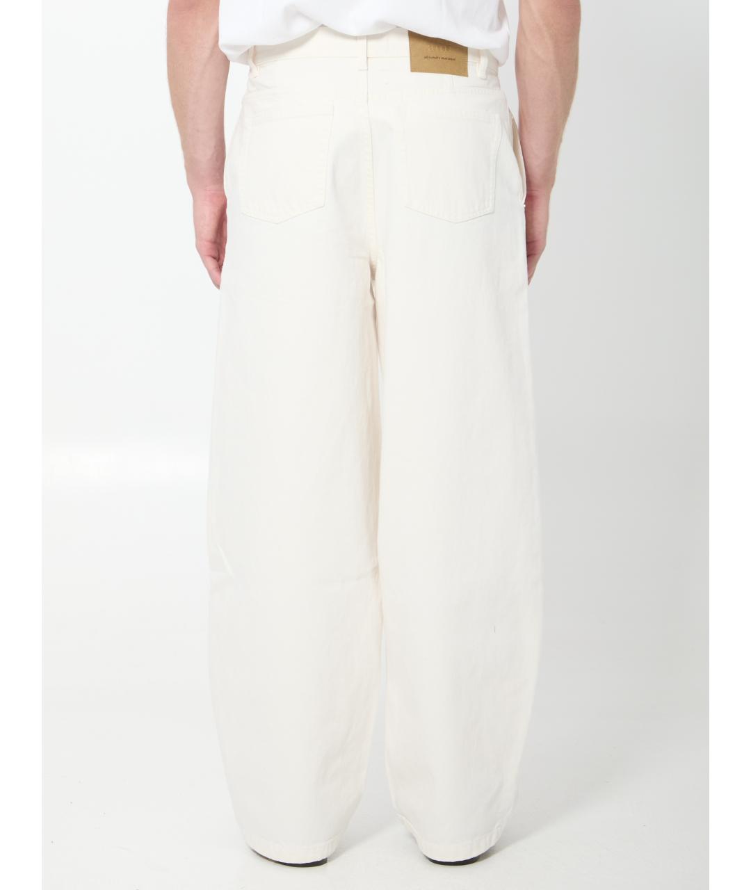 Ami Paris Белые хлопковые повседневные брюки, фото 4
