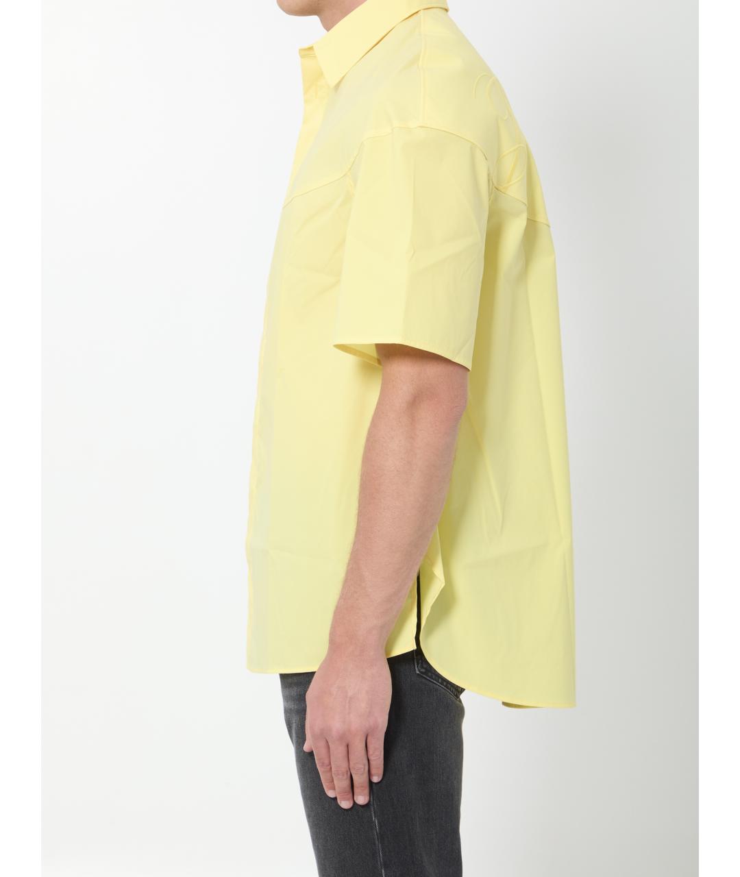 JACQUEMUS Желтая хлопковая кэжуал рубашка, фото 3