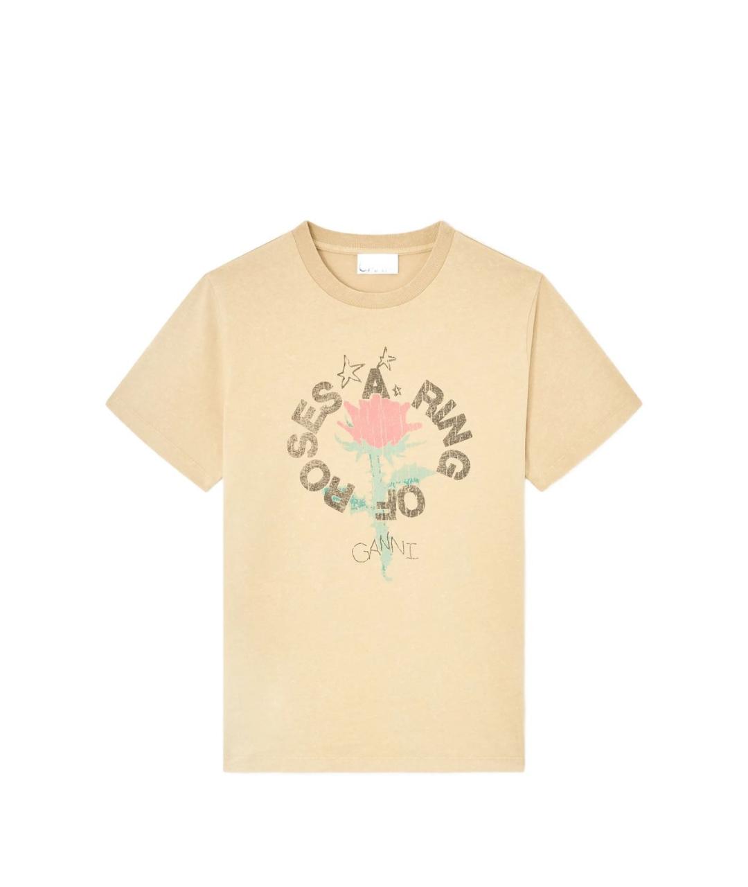 GANNI Хлопковая футболка, фото 1