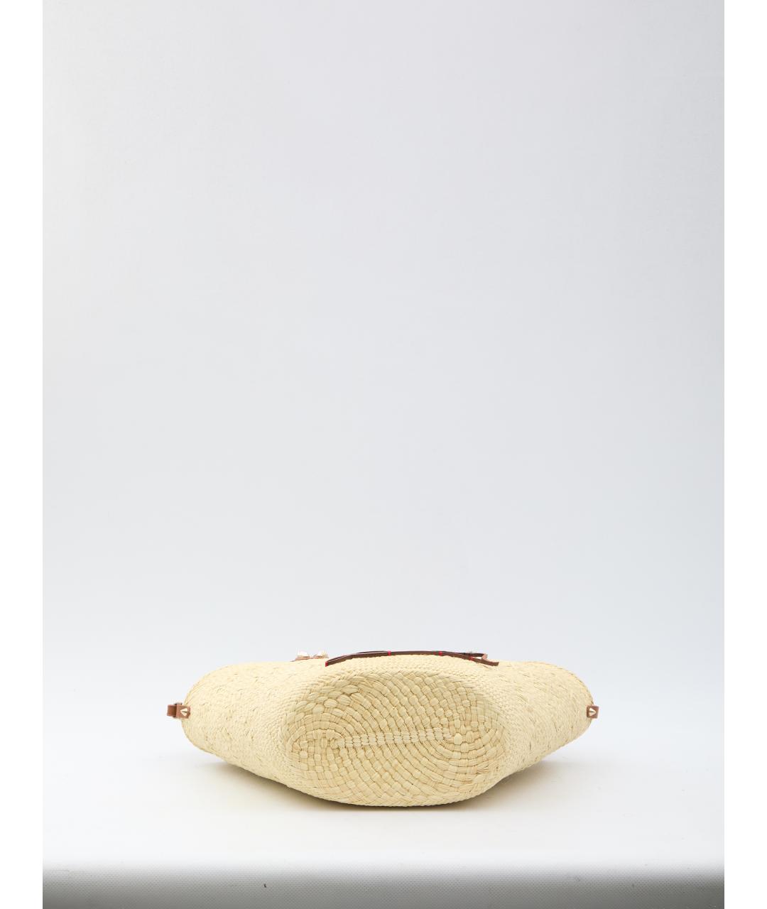 CHRISTIAN LOUBOUTIN Бежевая пелетеная сумка тоут, фото 3