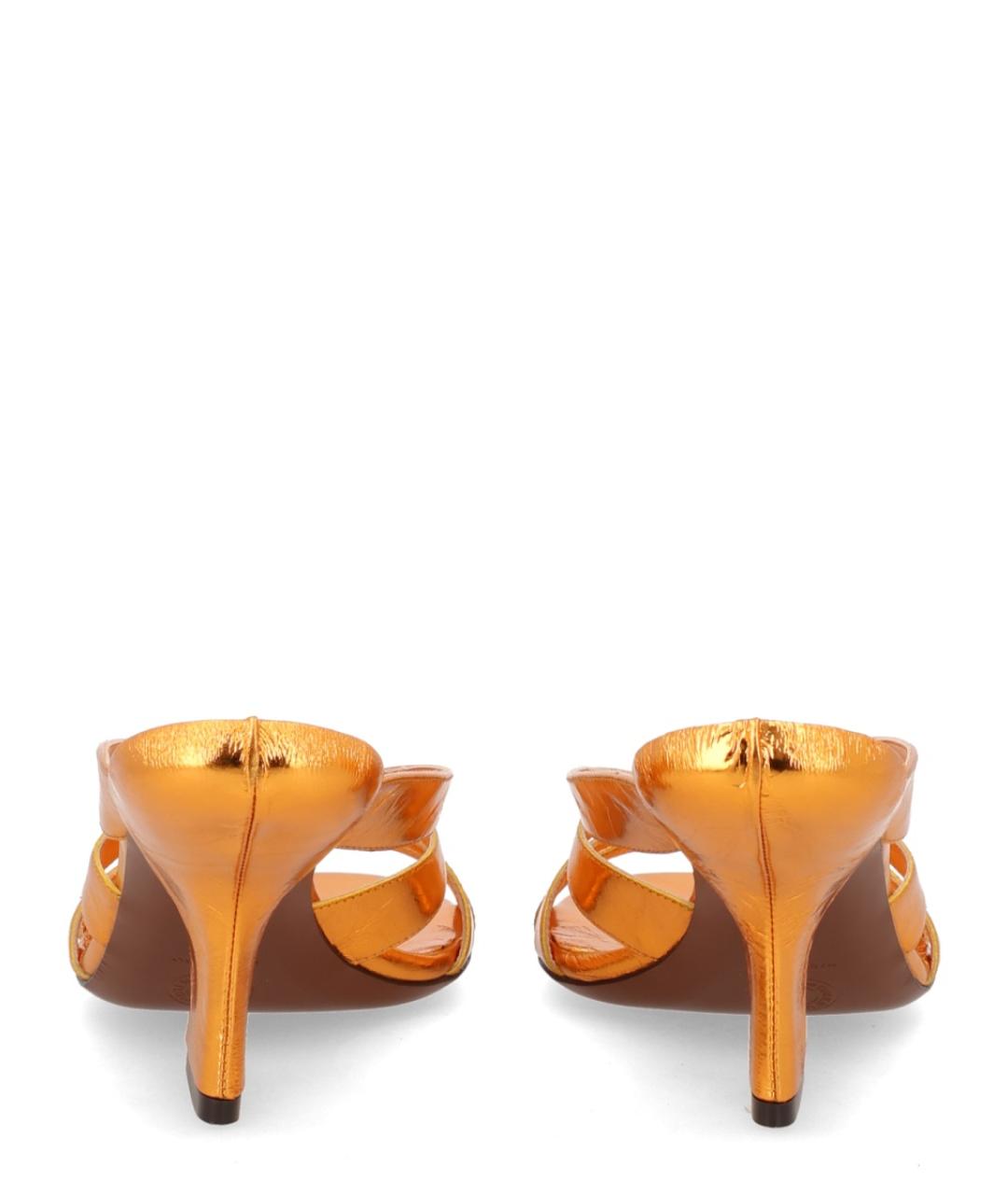 DRIES VAN NOTEN Оранжевое кожаные туфли, фото 4
