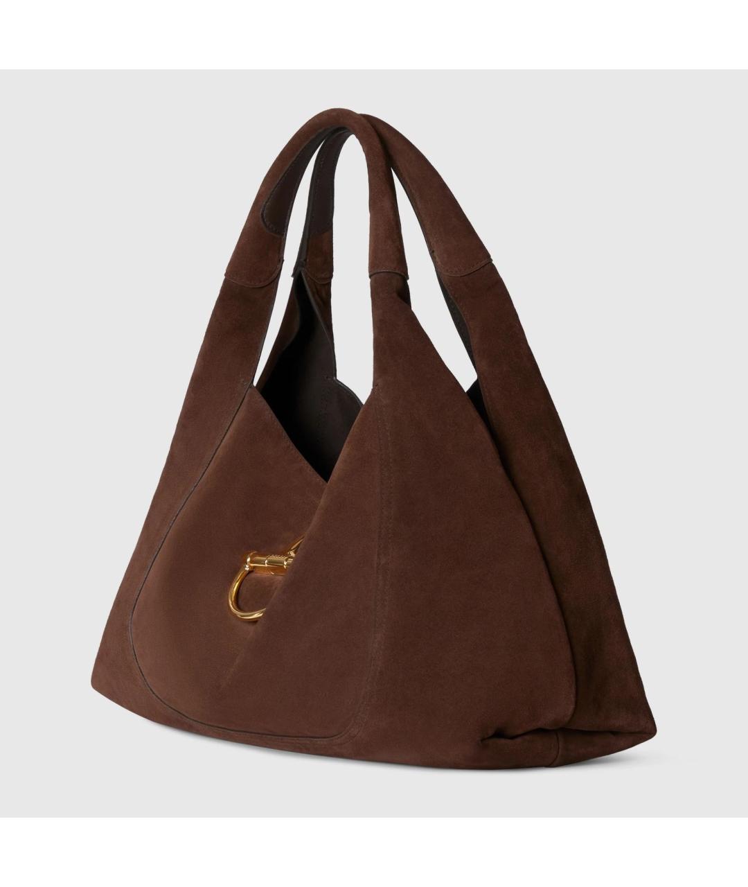 GUCCI Коричневая замшевая сумка через плечо, фото 2