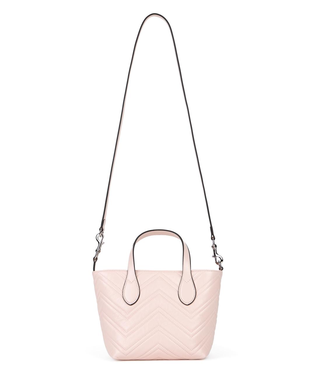 GUCCI Розовая кожаная сумка тоут, фото 4