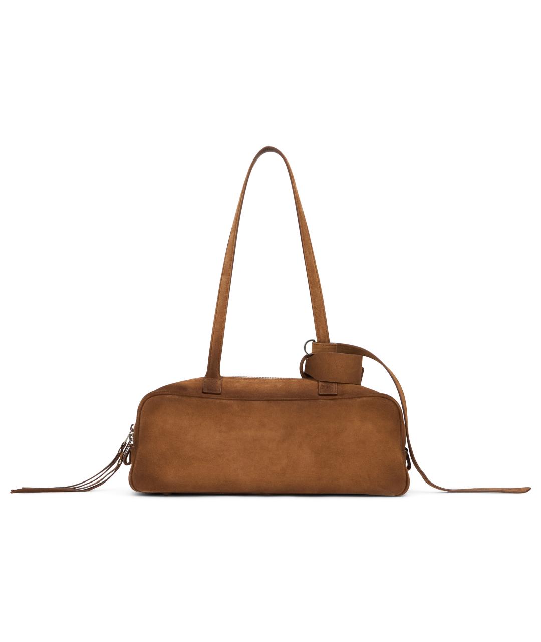 BALENCIAGA Коричневая замшевая сумка через плечо, фото 4