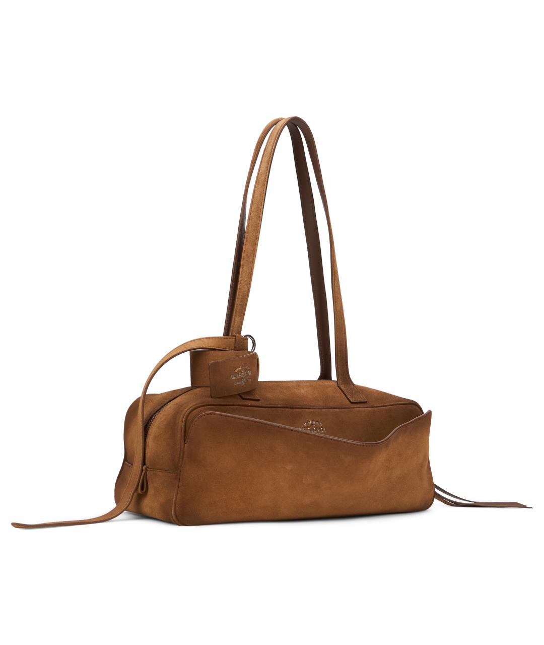 BALENCIAGA Коричневая замшевая сумка через плечо, фото 3