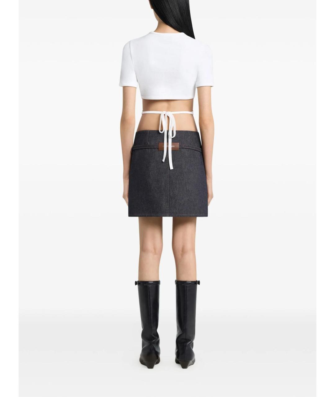 COURREGES Белая хлопковая футболка, фото 4