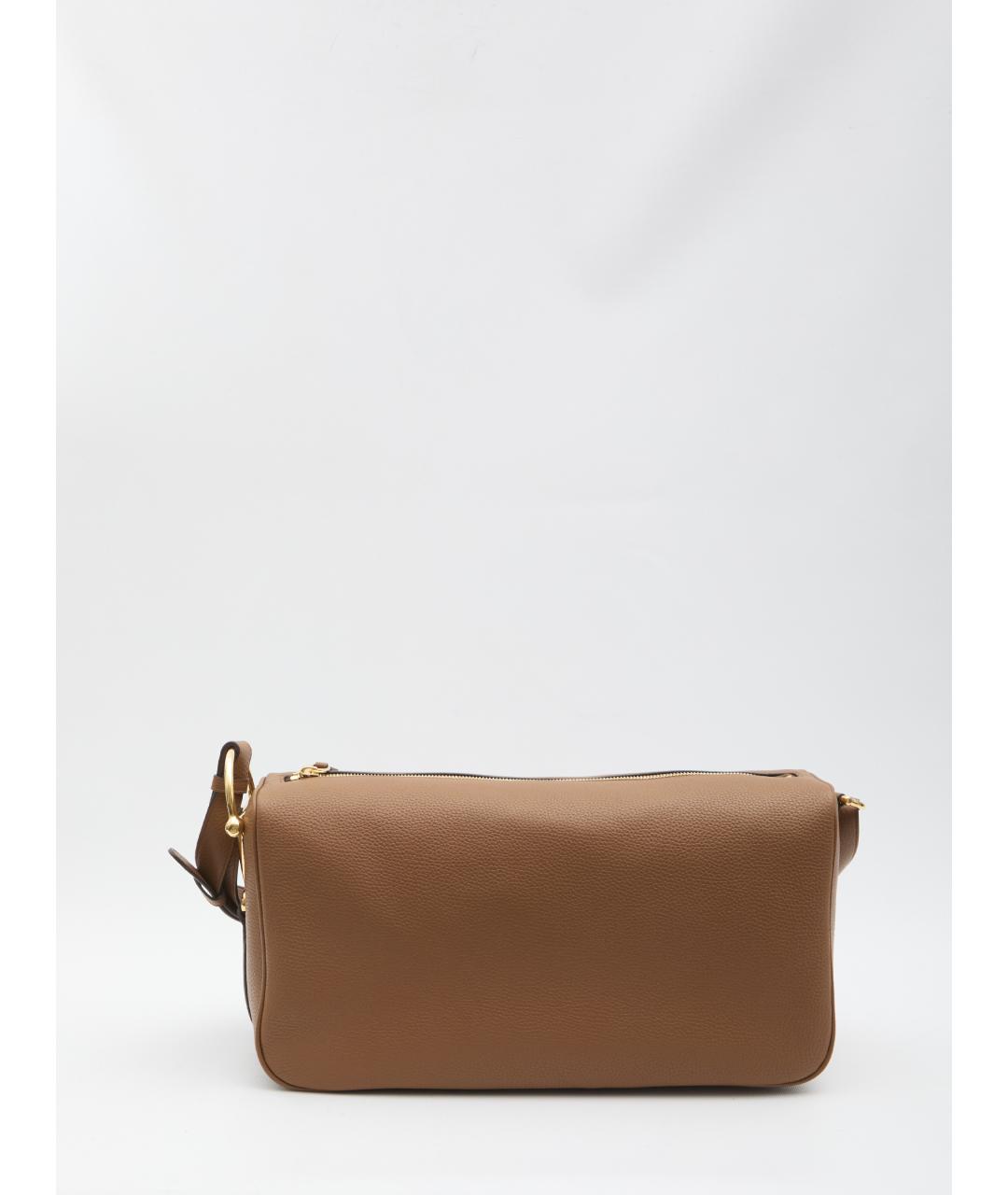 GUCCI Коричневая кожаная сумка через плечо, фото 6