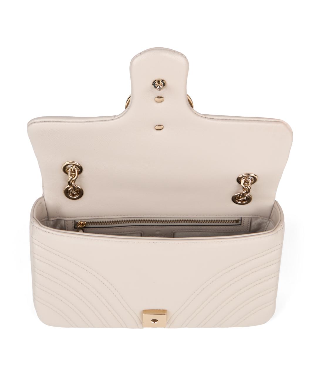 GUCCI Бежевая кожаная сумка через плечо, фото 5