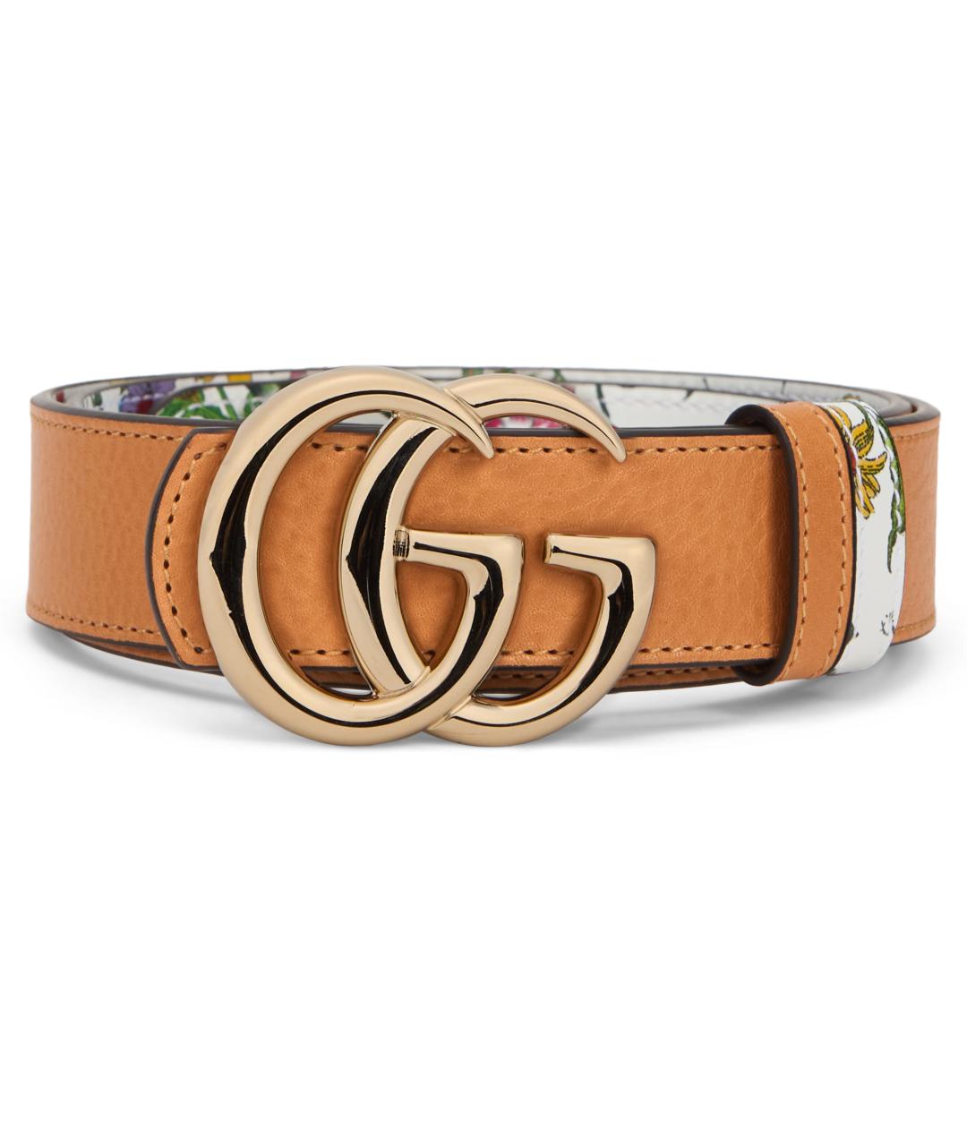 GUCCI Бежевый кожаный ремень, фото 2