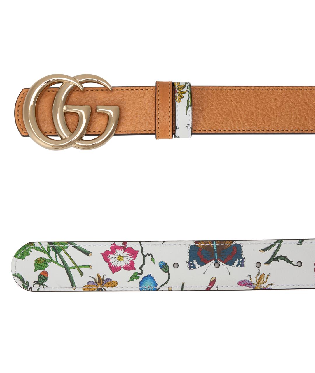 GUCCI Бежевый кожаный ремень, фото 3