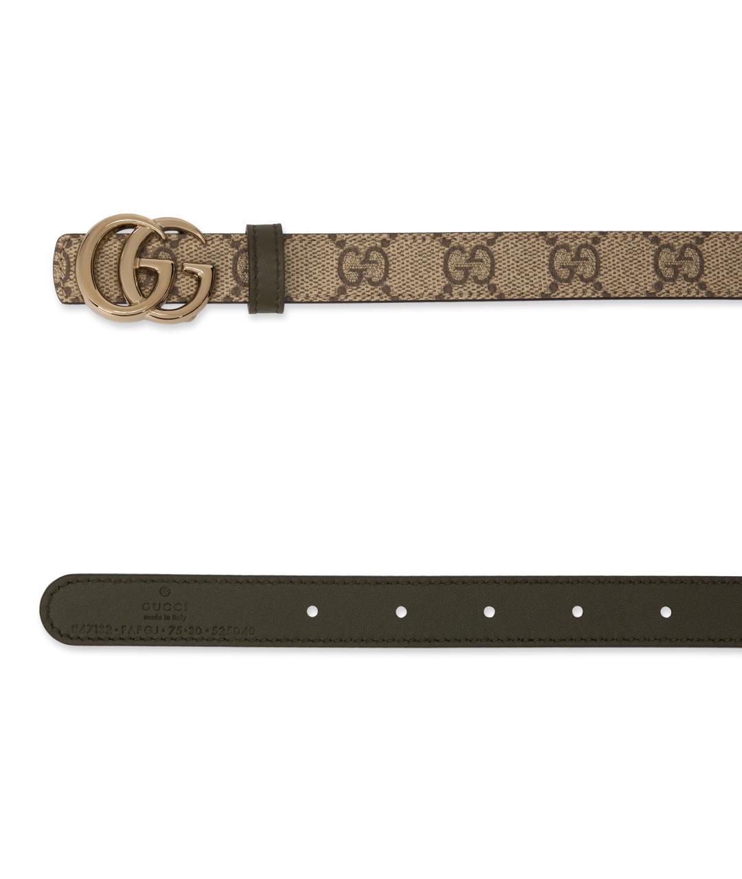 GUCCI Бежевый кожаный ремень, фото 3