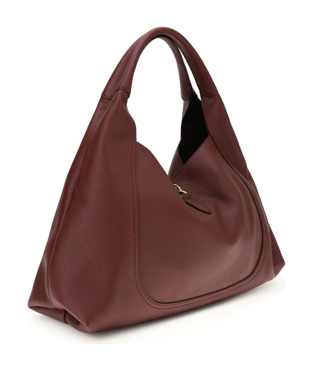 GUCCI Бордовая кожаная сумка через плечо, фото 3