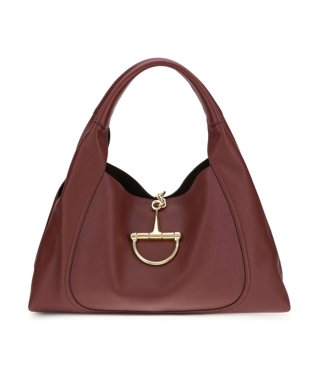 GUCCI Бордовая кожаная сумка через плечо, фото 1