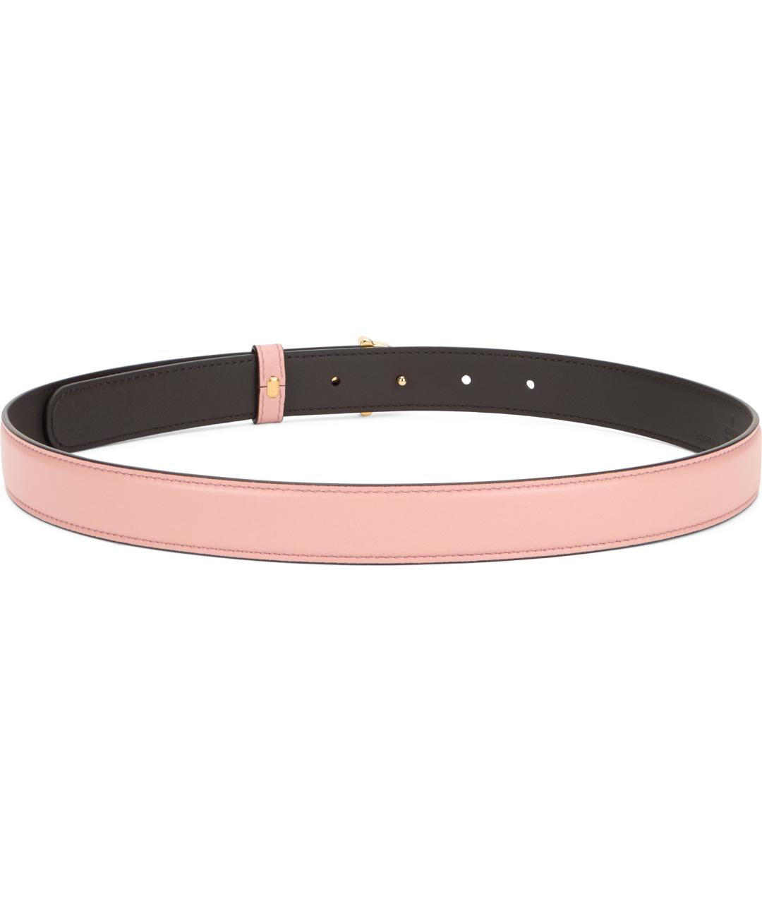 GUCCI Розовый кожаный ремень, фото 3