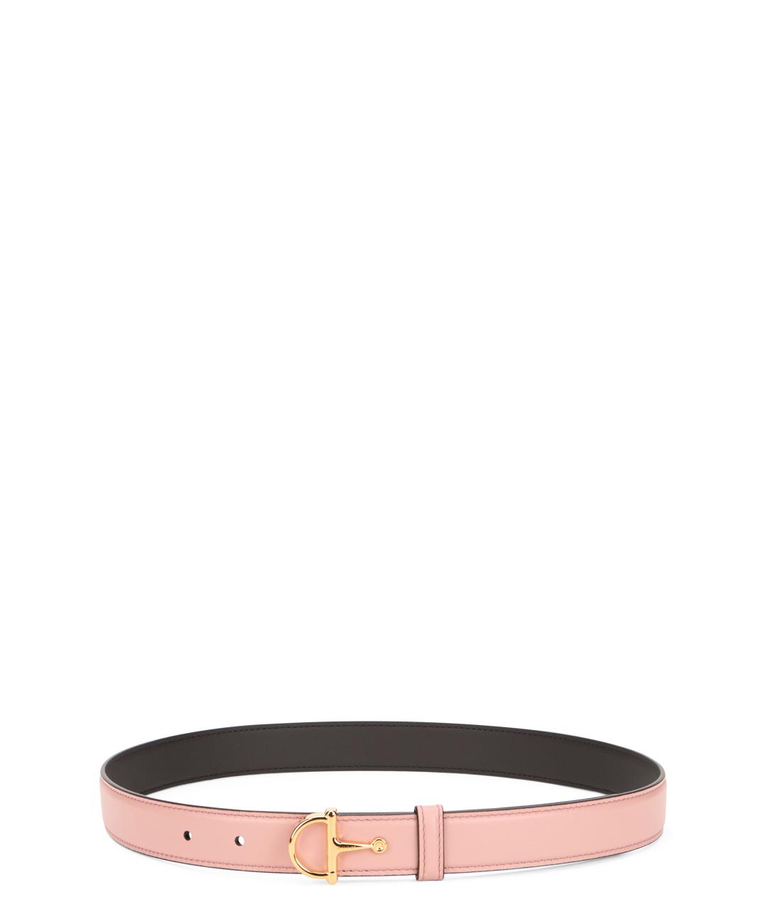 GUCCI Розовый кожаный ремень, фото 1