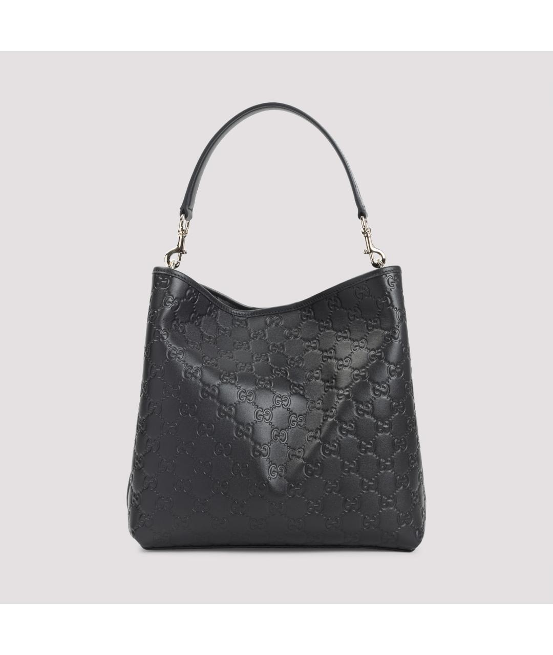 GUCCI Черная кожаная сумка через плечо, фото 3