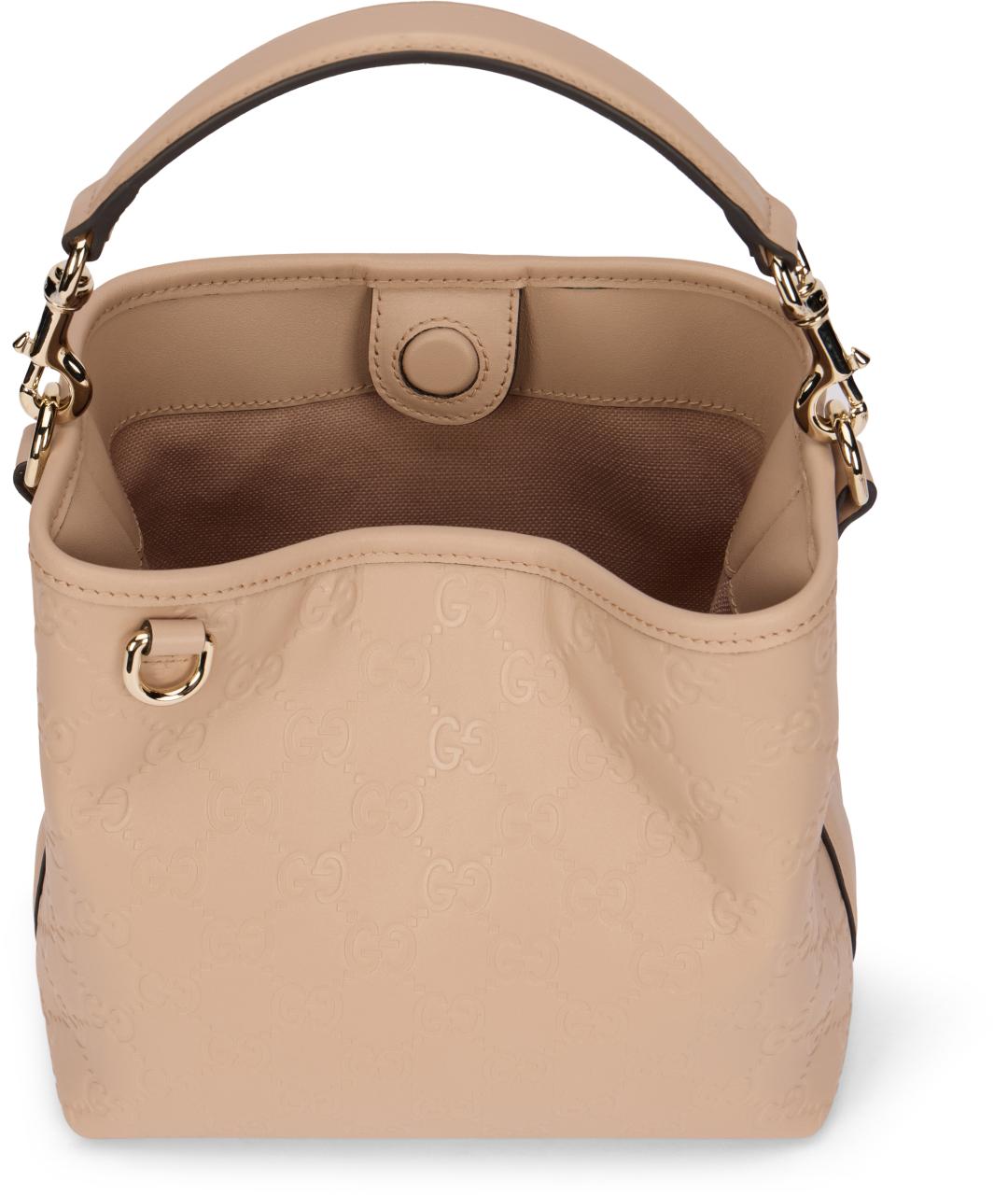 GUCCI Бежевая кожаная сумка через плечо, фото 5