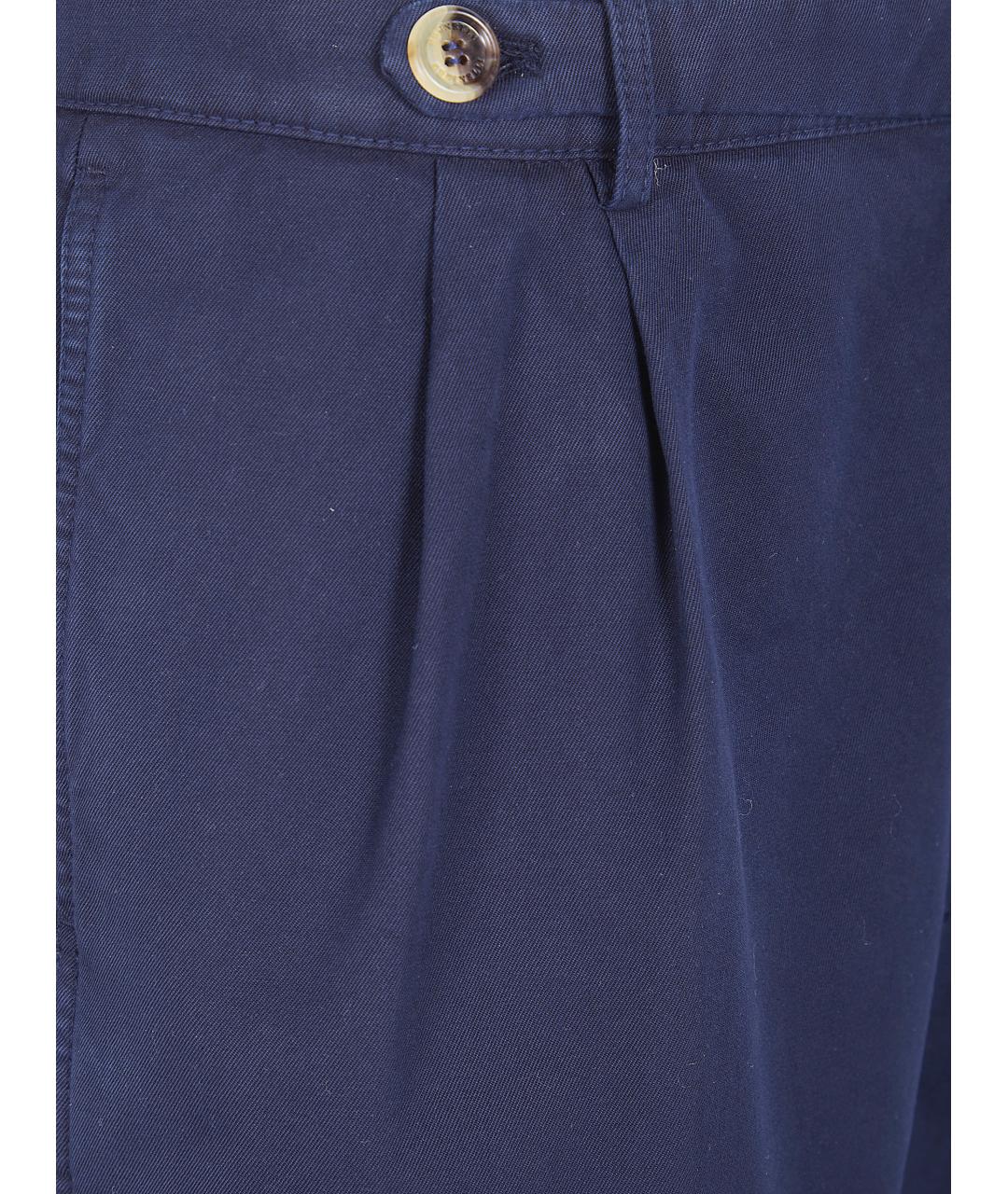 BRUNELLO CUCINELLI Синие хлопковые шорты, фото 3