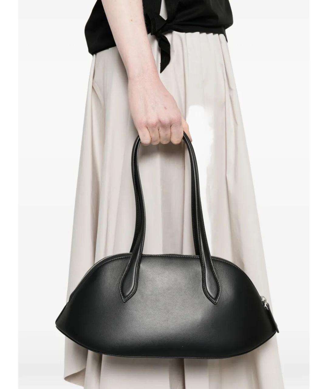 AESTHER EKME Черная кожаная сумка с короткими ручками, фото 4
