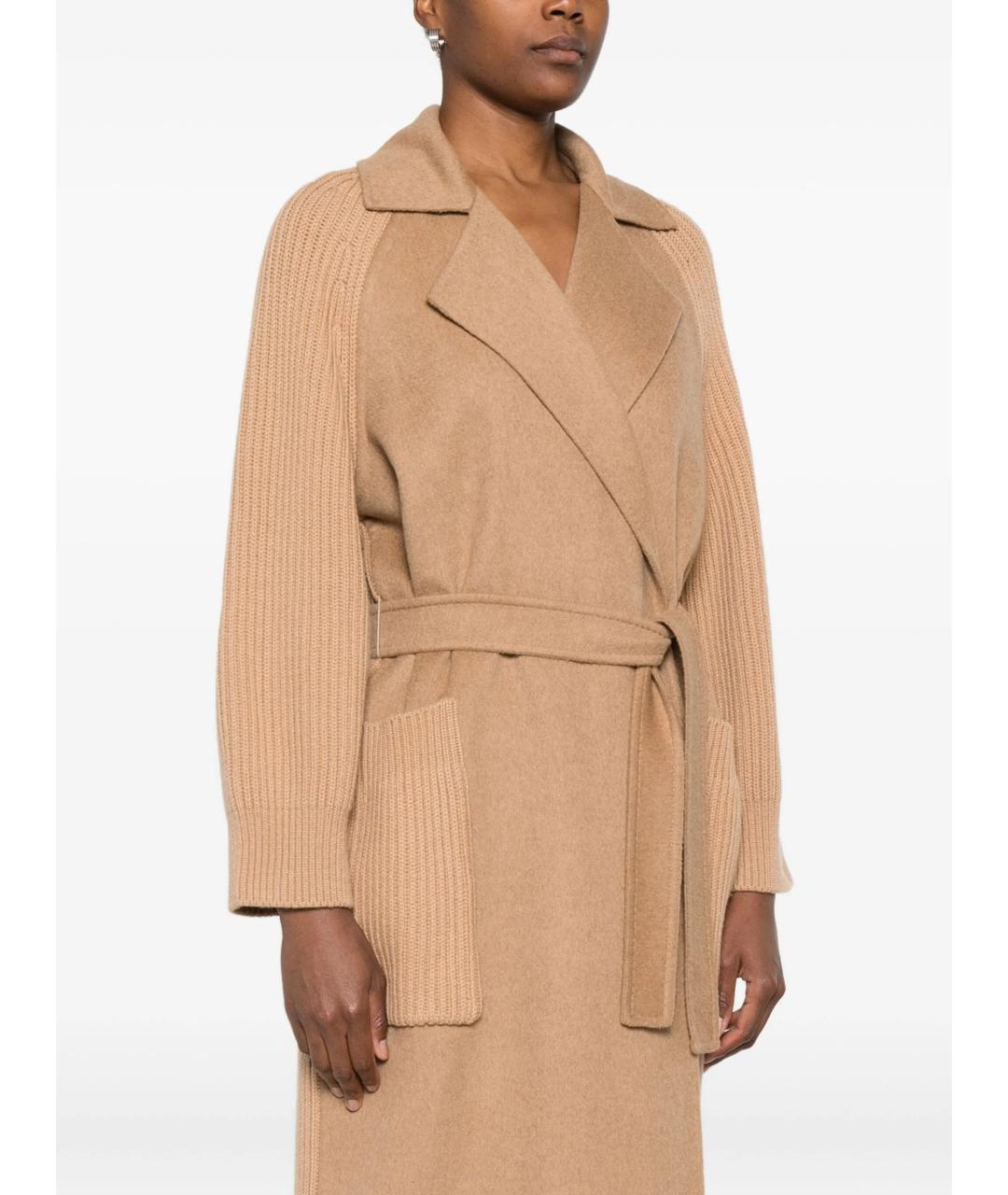 MAX MARA Бежевое шерстяное пальто, фото 2