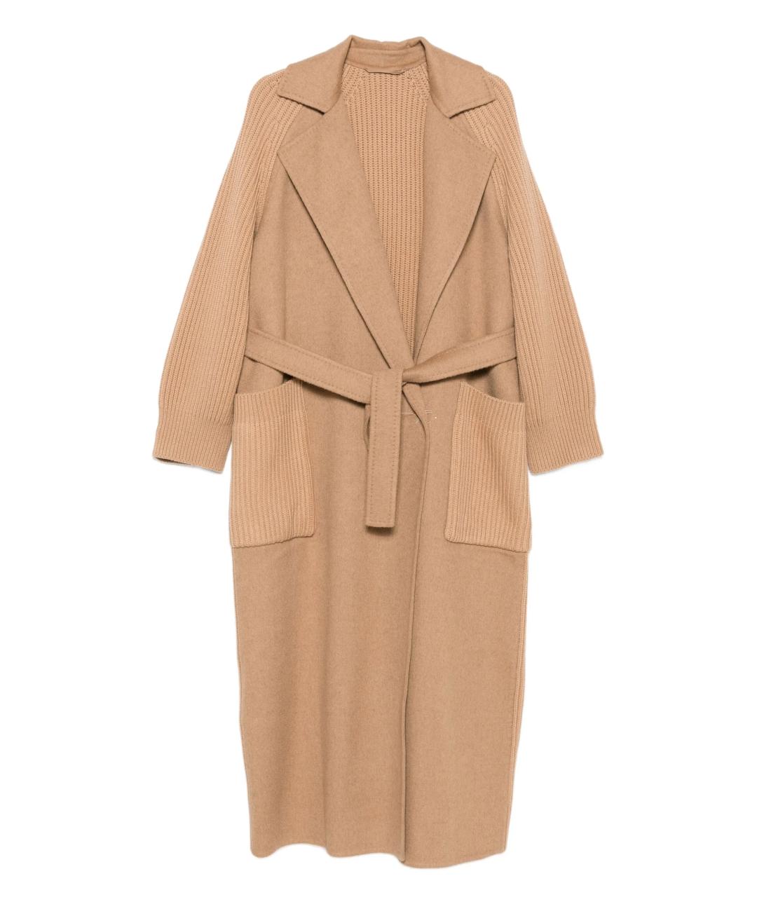 MAX MARA Бежевое шерстяное пальто, фото 1