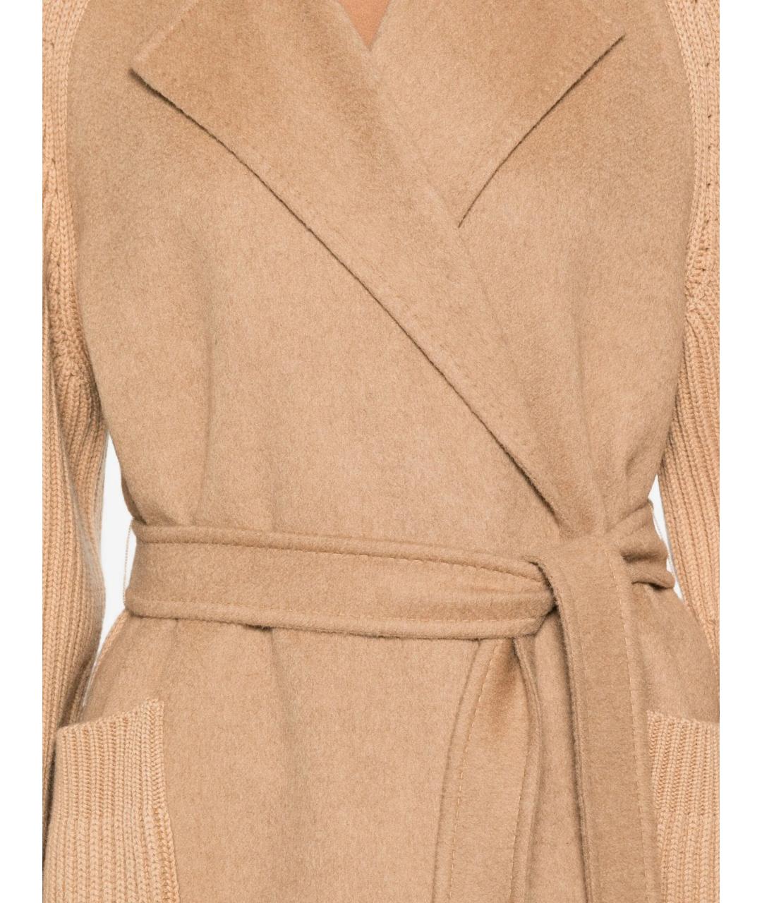 MAX MARA Бежевое шерстяное пальто, фото 3
